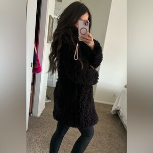 Black furry jacket from target